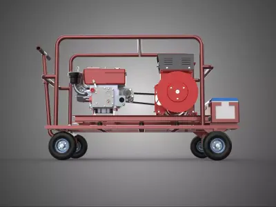 MOBILE POWER PALLET DIESEL ENGINE GENERATOR SET GENSET TROLLEY 3D model