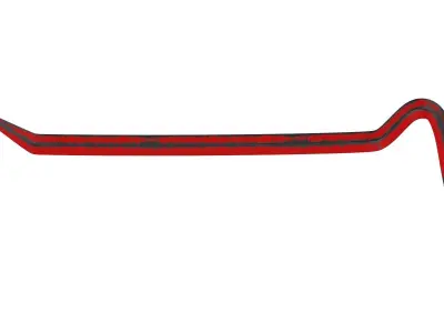 Crowbar pair of cross sticks 3D model