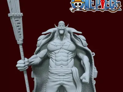 Edward Newgate - Whitebeard - One piece - 3D print - split part 3D print model
