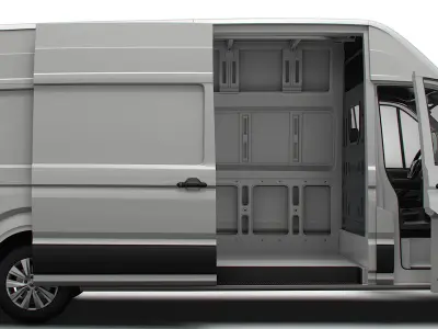 VW Crafter Panel Van L3H3 HQ Interior 2023 3D model