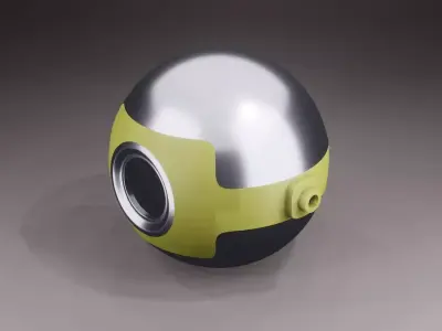 Mechanical - Sphere Head Low-poly 3D model