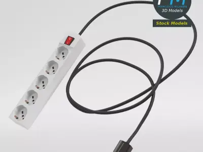 Type F Strip and Plug 3D model