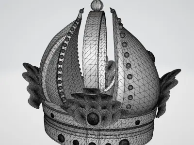 Highness Crown Low-poly 3D model