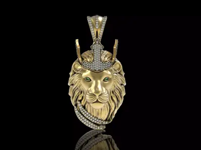 Lion King Face Pendant 3D print model