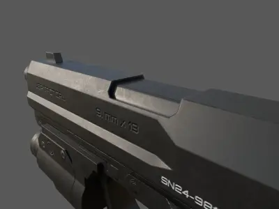 Handgun - USP Glock Game Model for games Low-poly 3D model