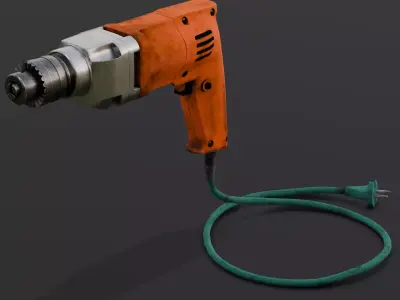Drilling Machine 3D Model Low-poly 3D model