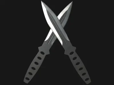 Throwing Knife Low-poly 3D model get