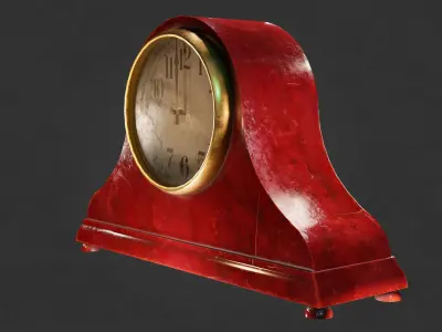 Old clock Antique Low-poly 3D model