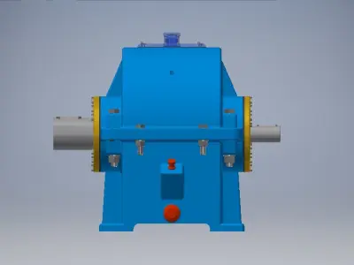Two steps reduce gearbox  3D model