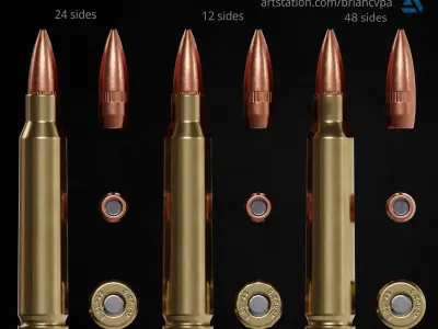 556x45mm Ammunition Pack Low-poly 3D model
