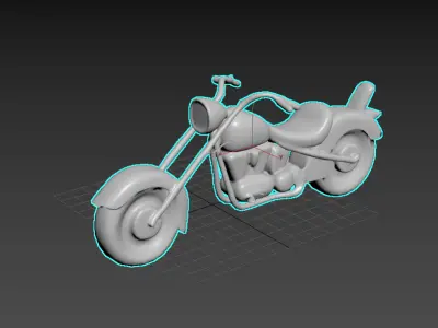 Cartoon Chopper Bike 3d Model Free Free 3D model