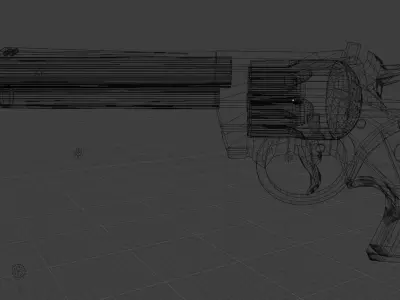 handgun revolver 3D model