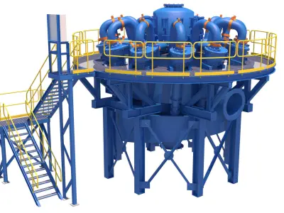 hidrociclones02 machine with stairs and ladders 3D model