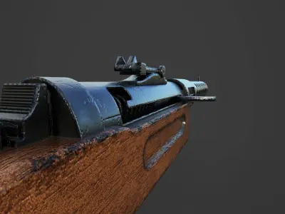 Lowpoly Mp28 AR VR  Low-poly 3D model