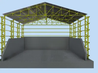 Roof steel construction 3D model