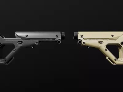 Magpul UBR AR15 Collapsible Buttstock Low-poly 3D model