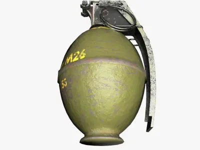 Grenade M26 Low poly Low-poly 3D model
