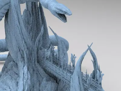 Asgardian serpent Mountain 1  3D model