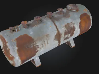 Rusty Storage Tank  Industrial Relic 3D model