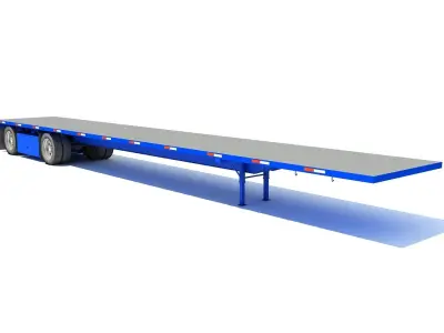 Flatbed Trailer 3D model