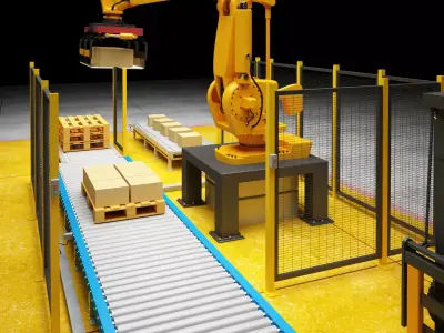 Palletizing Cell Scene 3D model