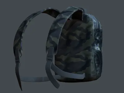 Backpack Camping Generic military human bag storqge  Low-poly 3D model purchase