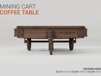 Mining Cart Coffee Table 3D model