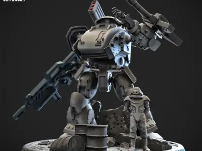 Blubbery Robot 100mm 3D print model