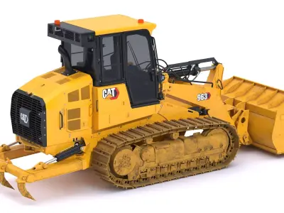 CAT 963 Track Loader Dirty 3D model
