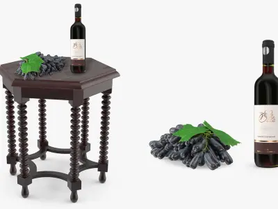  Italian Wine on Antique Table Collection 