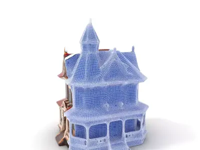 Victorian House model pack Low-poly 3D model purchase