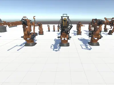 Low Industrial Robot Low-poly 3D model