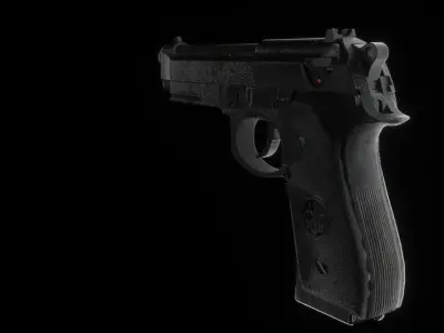 Beretta M 92 FS Free low-poly 3D model
