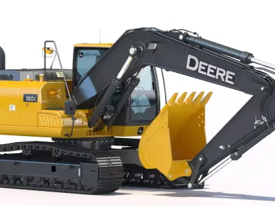Excavator Deere 180G  3D model