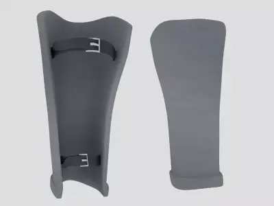 Knight Armor Greaves 3D Model Low-poly 3D model