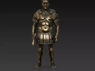 Roman Soldier Statue Historical Warrior Sculpture 3D Model 3D print model
