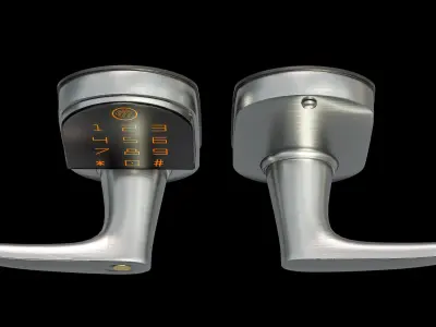 Smart Digital Lock With Keypad PBR 3D model