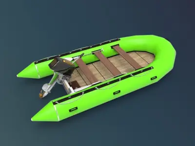 River rubber boat 3D model