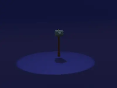 Spear Hammer Sword Free low-poly 3D model