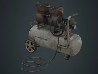 Air Compressor 3B Low-poly 3D model