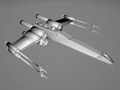 STAR WARS Rebel X-Wing Spaceship - Low Poly Game - FBX MODEL Low-poly 3D model