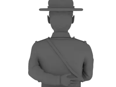 Policeman Statue 3D print model