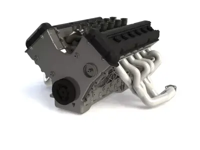 Engine V12-Aston Martin DB7 Low-poly 3D model