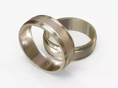 Markus Silver Ring Low-poly 3D model