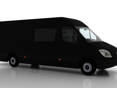 Mercedes Benz Sprinter L4H2 2009 Crew Van UK 3D model