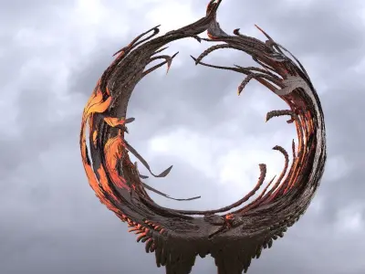 Cthulhu Arch squid sculpture 2 3D model