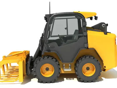 Skid Steer Loader Manure Fork 3D model