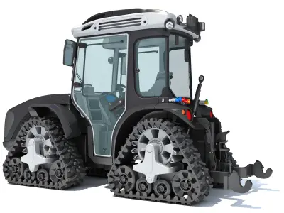  Articulated Tracked Tractor with Rubber Tracks 