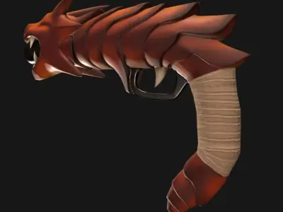 Dragon Gun Low-poly 3D model