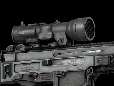Scope Elcan SpecterDR 1 5 6x Low-poly 3D model